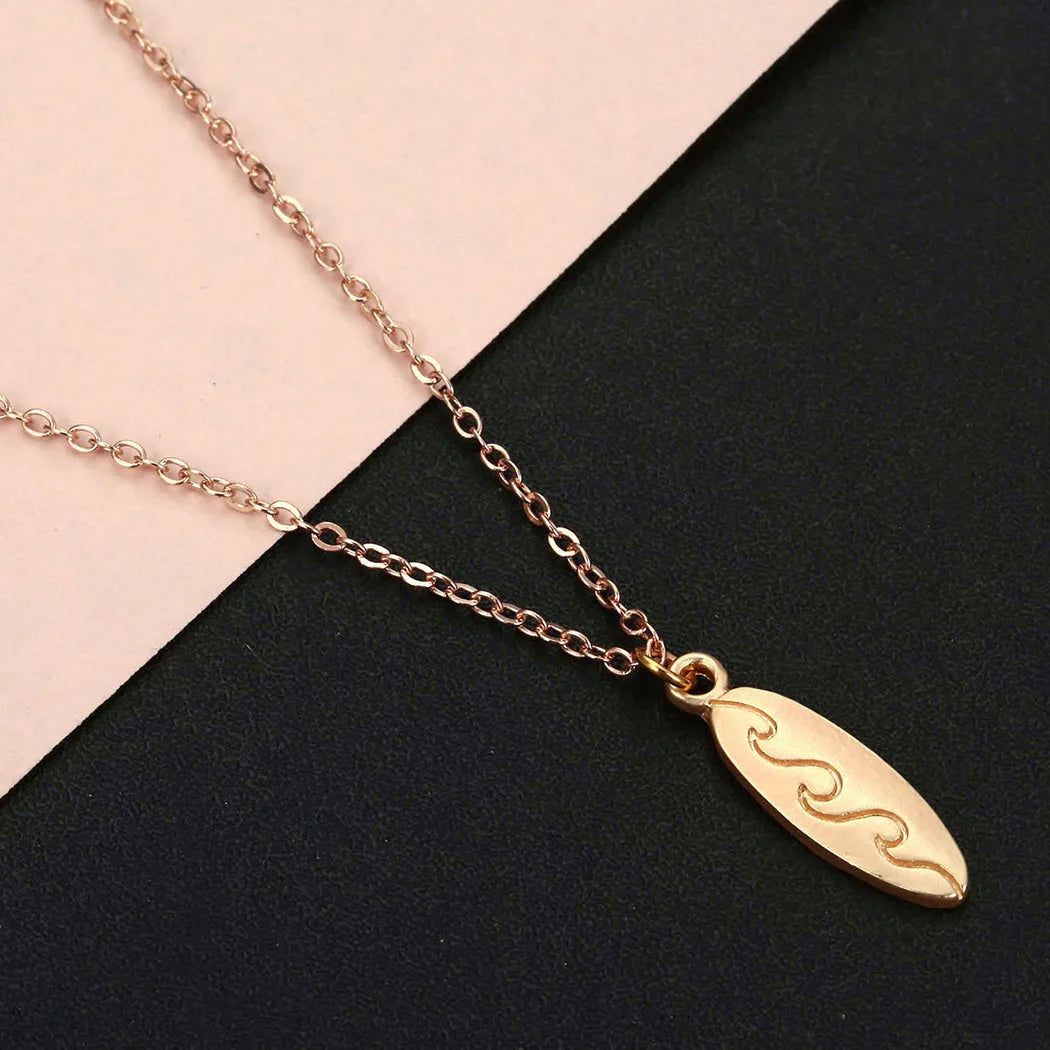 Surfboard Necklace - Elegant Charm